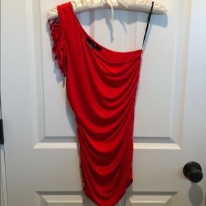Forever 21 one shoulder red dress